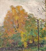 Bernhard Folkestad Deciduous trees in fall suit with cuts oil painting picture wholesale